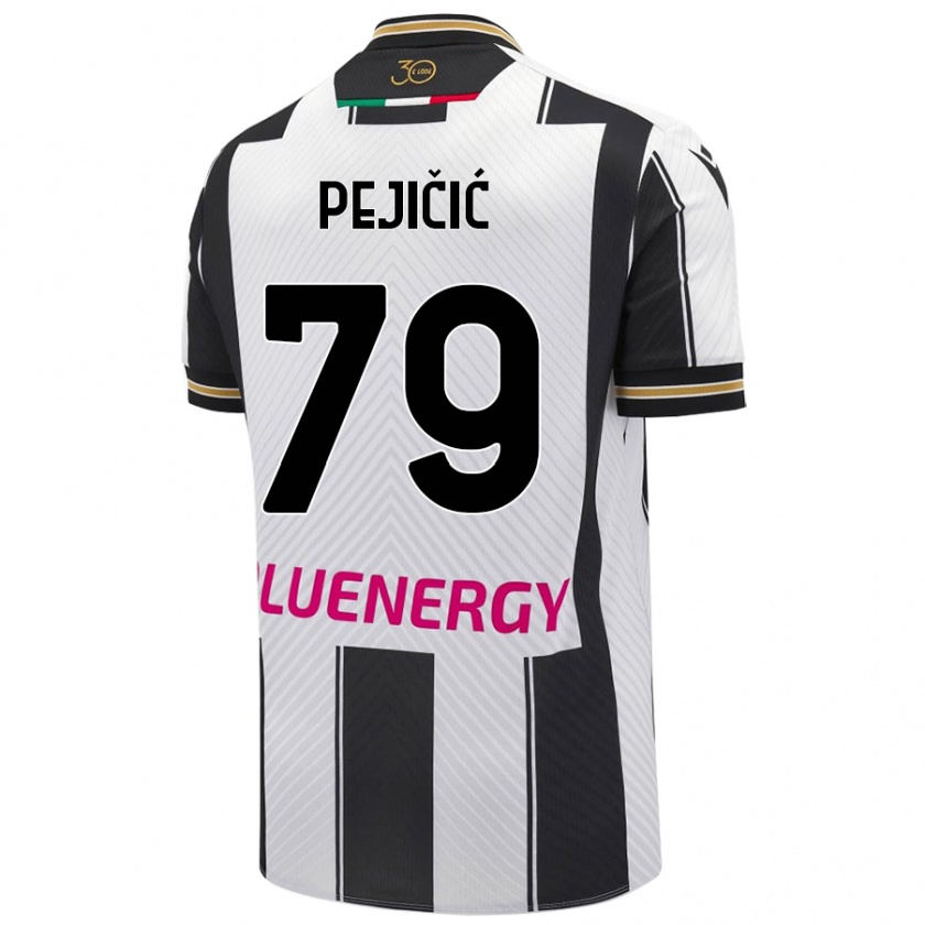 Kandiny Férfi David Pejičić #79 Fehér Fekete Hazai Jersey 2024/25 Mez Póló Ing