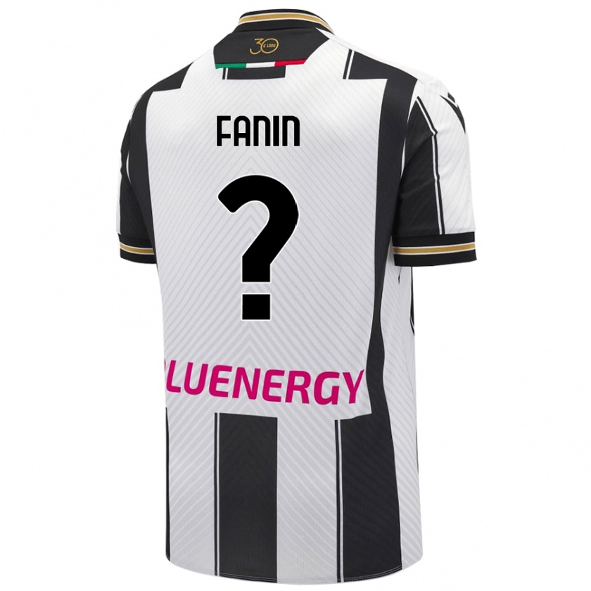 Kandiny Férfi Alessandro Fanin #0 Fehér Fekete Hazai Jersey 2024/25 Mez Póló Ing