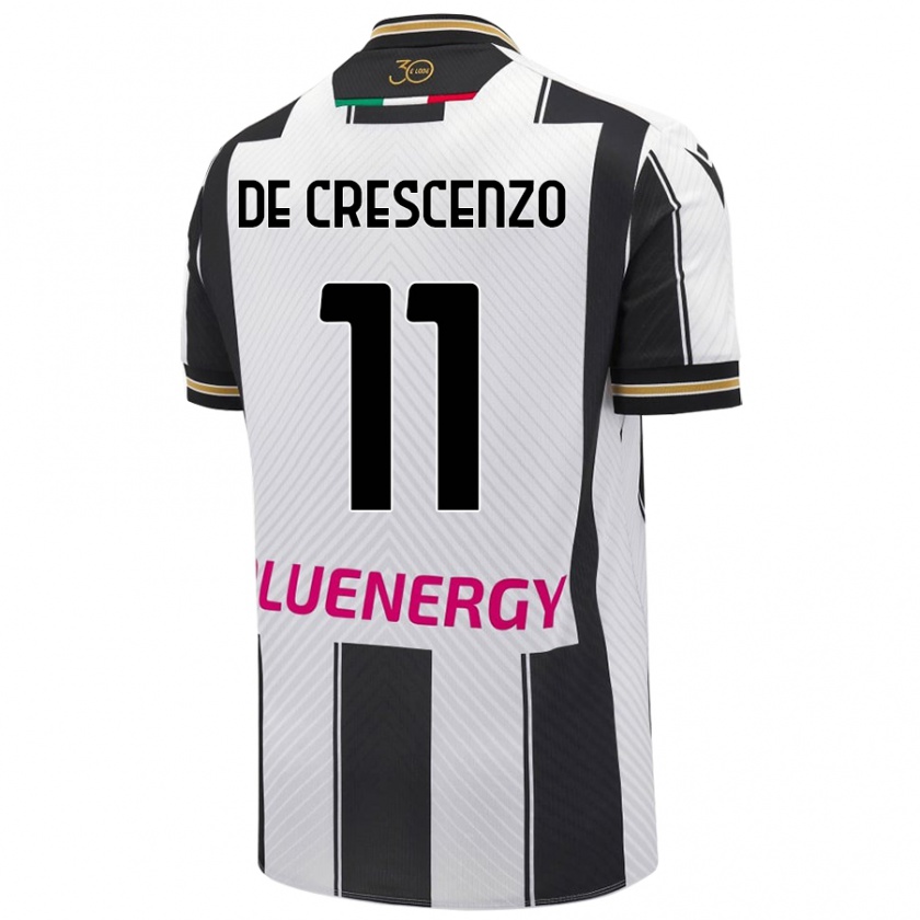 Kandiny Férfi Marco De Crescenzo #11 Fehér Fekete Hazai Jersey 2024/25 Mez Póló Ing