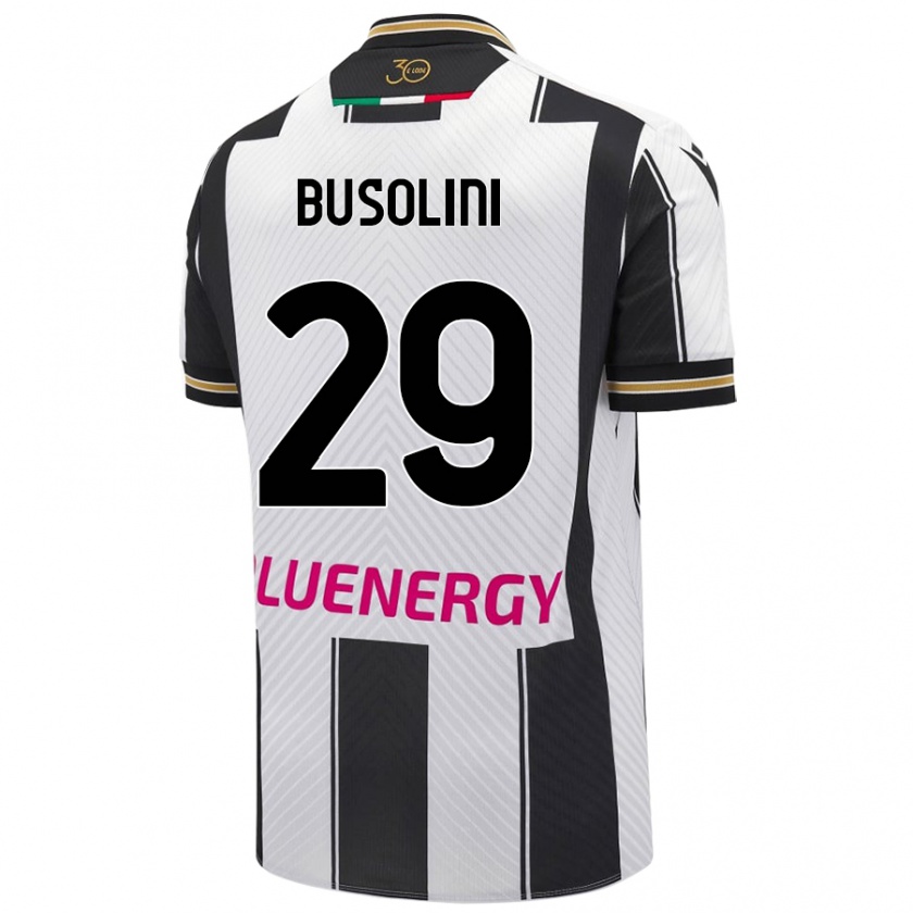 Kandiny Férfi Alessandro Busolini #29 Fehér Fekete Hazai Jersey 2024/25 Mez Póló Ing