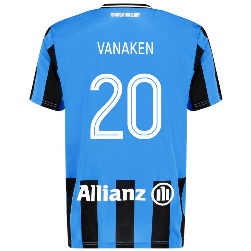 Kandiny Férfi Hans Vanaken #20 Égszínkék Fekete Hazai Jersey 2024/25 Mez Póló Ing