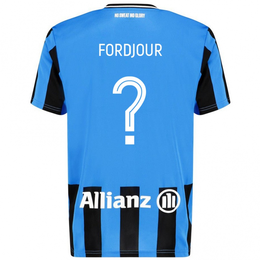 Kandiny Férfi Richmond Fordjour #0 Égszínkék Fekete Hazai Jersey 2024/25 Mez Póló Ing