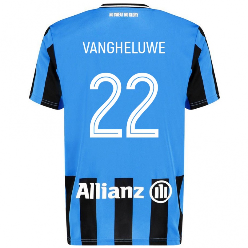 Kandiny Férfi Jody Vangheluwe #22 Égszínkék Fekete Hazai Jersey 2024/25 Mez Póló Ing