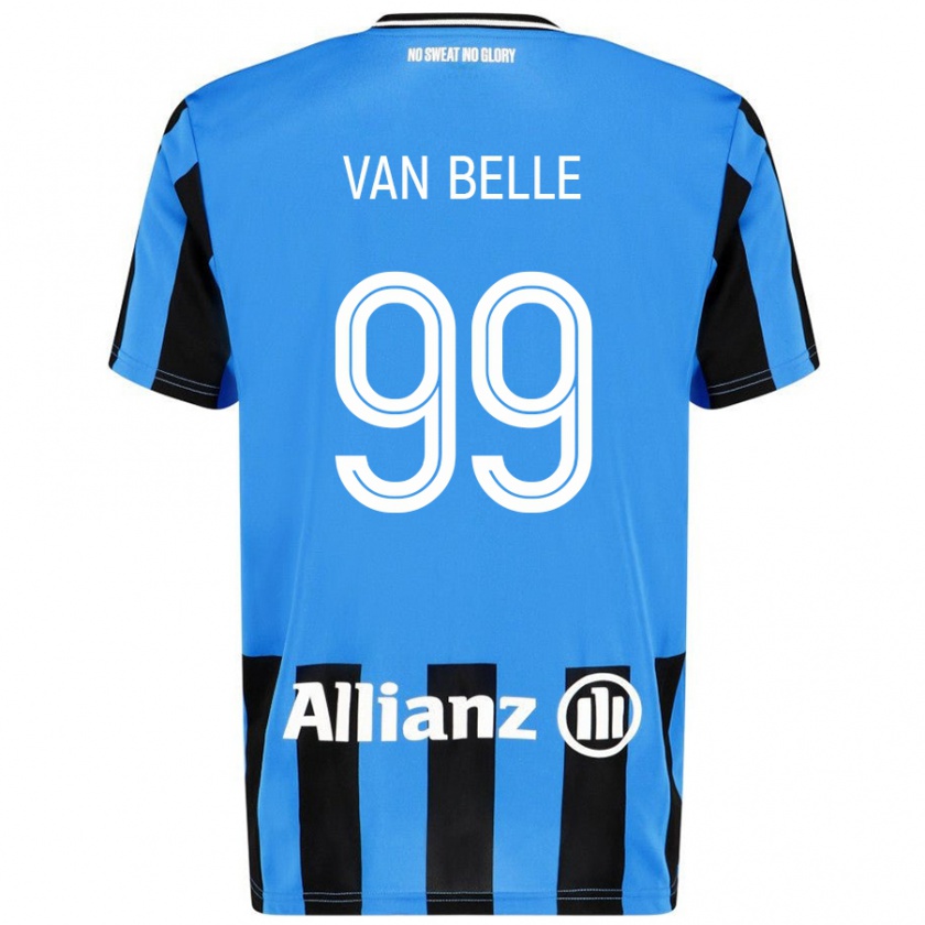 Kandiny Férfi Lyndsey Van Belle #99 Égszínkék Fekete Hazai Jersey 2024/25 Mez Póló Ing