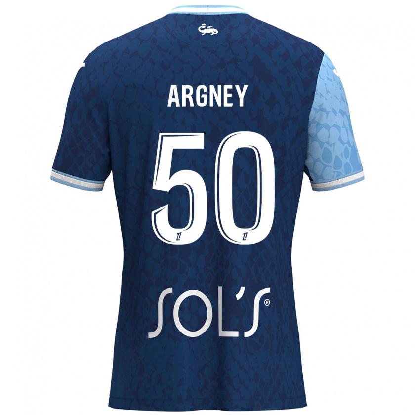 Kandiny Férfi Paul Argney #50 Égszínkék Sötétkék Hazai Jersey 2024/25 Mez Póló Ing