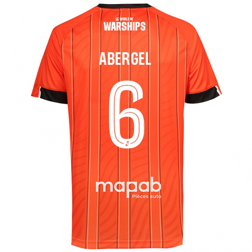 Kandiny Férfi Laurent Abergel #6 Narancs Hazai Jersey 2024/25 Mez Póló Ing