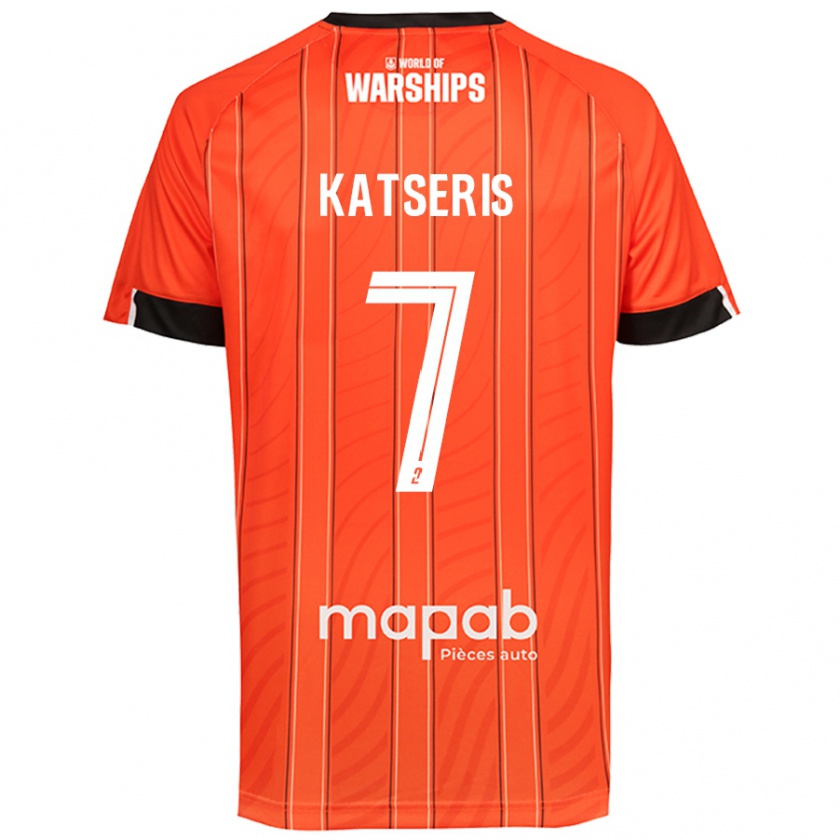 Kandiny Férfi Panos Katseris #7 Narancs Hazai Jersey 2024/25 Mez Póló Ing