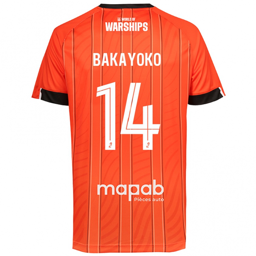 Kandiny Férfi Tiemoué Bakayoko #14 Narancs Hazai Jersey 2024/25 Mez Póló Ing