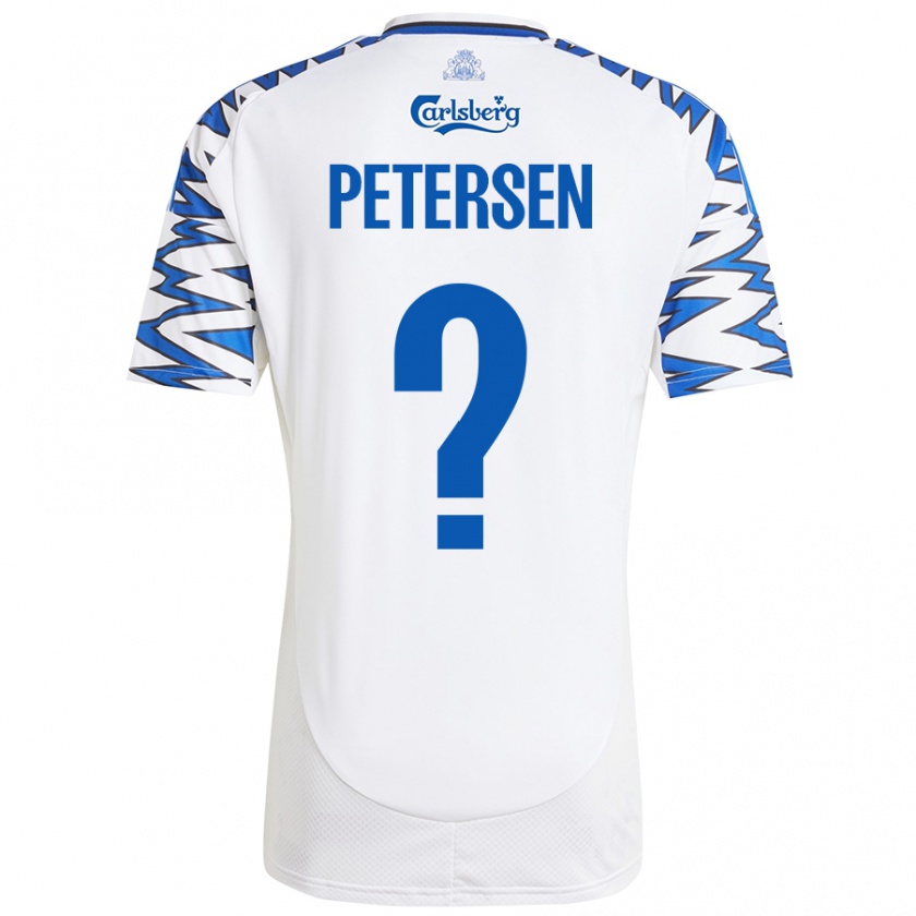 Kandiny Férfi Frederik Petersen #0 Fehér Ég Kék Hazai Jersey 2024/25 Mez Póló Ing