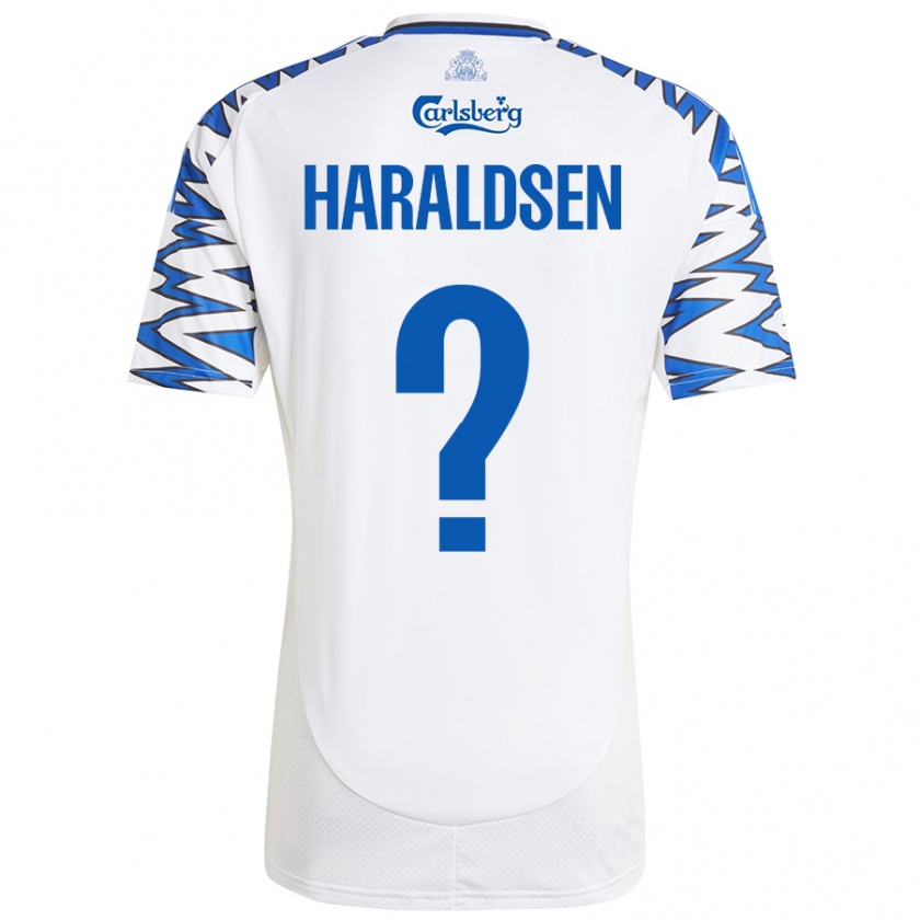 Kandiny Férfi Henrik Haraldsen #0 Fehér Ég Kék Hazai Jersey 2024/25 Mez Póló Ing