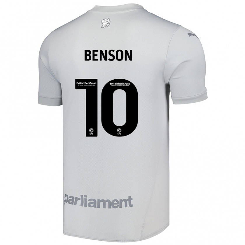 Kandiny Férfi Josh Benson #10 Ezüstszürke Idegenbeli Jersey 2024/25 Mez Póló Ing