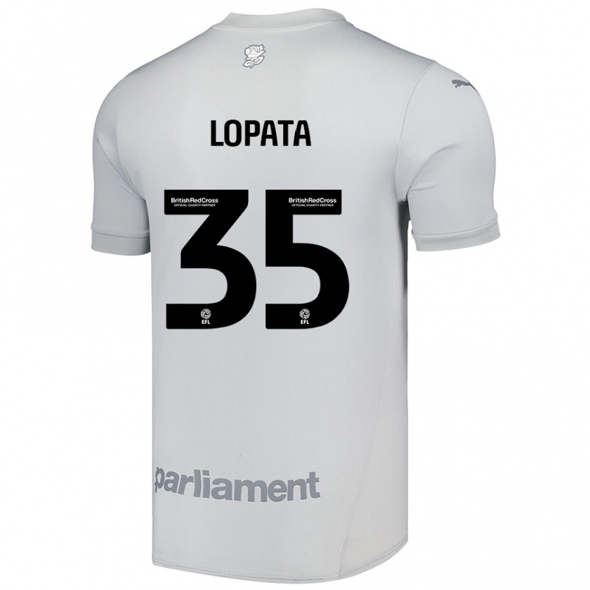 Kandiny Férfi Kacper Lopata #35 Ezüstszürke Idegenbeli Jersey 2024/25 Mez Póló Ing