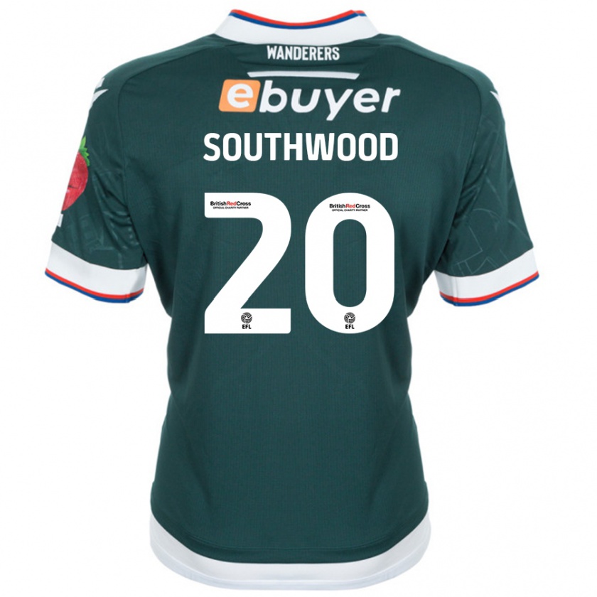 Kandiny Férfi Luke Southwood #20 Sötétzöld Idegenbeli Jersey 2024/25 Mez Póló Ing