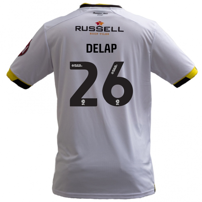 Kandiny Férfi Finn Delap #26 Fehér Idegenbeli Jersey 2024/25 Mez Póló Ing