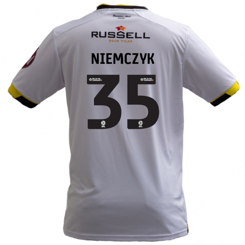 Kandiny Férfi Jakub Niemczyk #35 Fehér Idegenbeli Jersey 2024/25 Mez Póló Ing