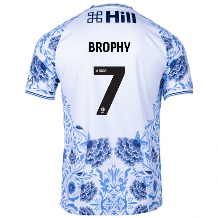 Kandiny Férfi James Brophy #7 Fehér Kék Idegenbeli Jersey 2024/25 Mez Póló Ing