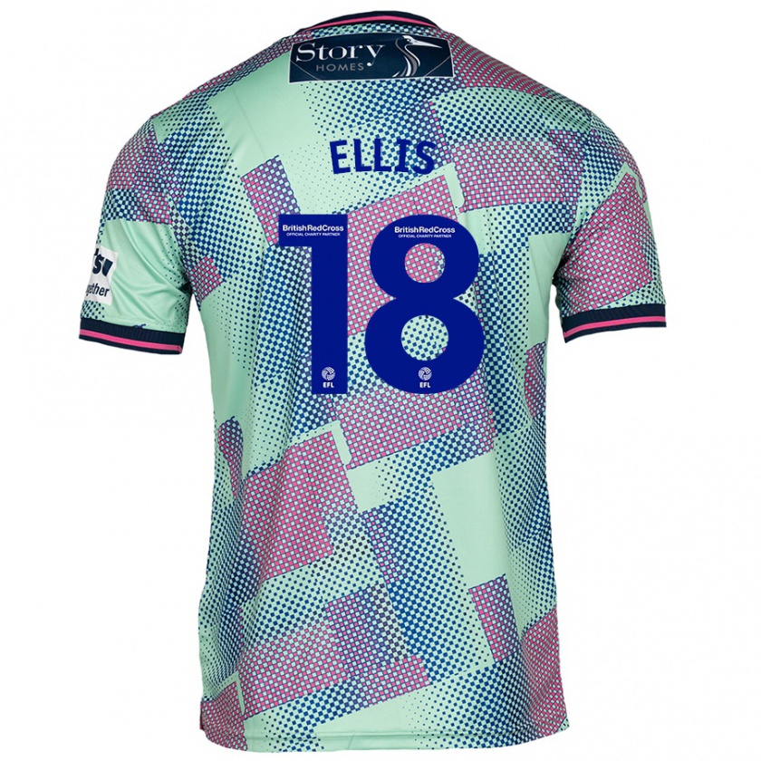 Kandiny Férfi Jack Ellis #18 Zöld Idegenbeli Jersey 2024/25 Mez Póló Ing