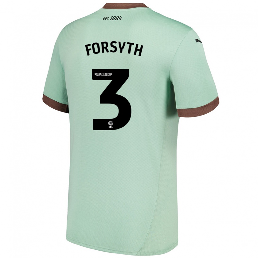 Kandiny Férfi Craig Forsyth #3 Halványzöld Idegenbeli Jersey 2024/25 Mez Póló Ing