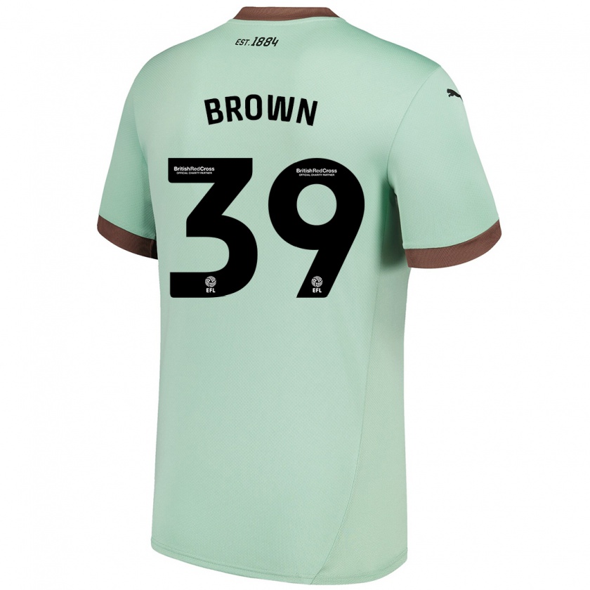 Kandiny Férfi Dajaune Brown #39 Halványzöld Idegenbeli Jersey 2024/25 Mez Póló Ing