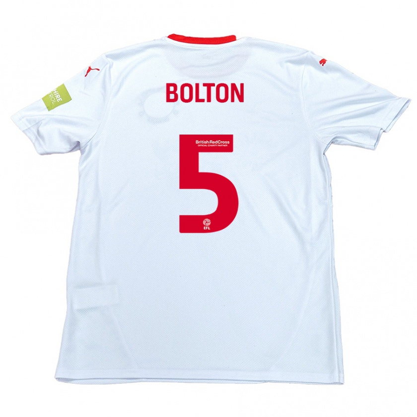 Kandiny Férfi James Bolton #5 Fehér Idegenbeli Jersey 2024/25 Mez Póló Ing