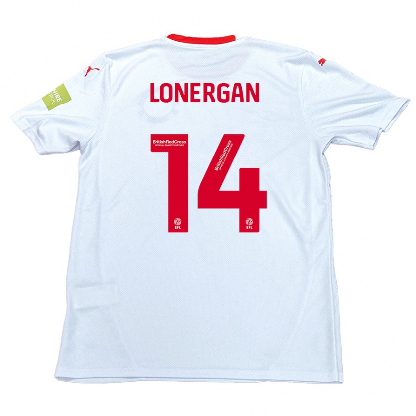 Kandiny Férfi Tommy Lonergan #14 Fehér Idegenbeli Jersey 2024/25 Mez Póló Ing