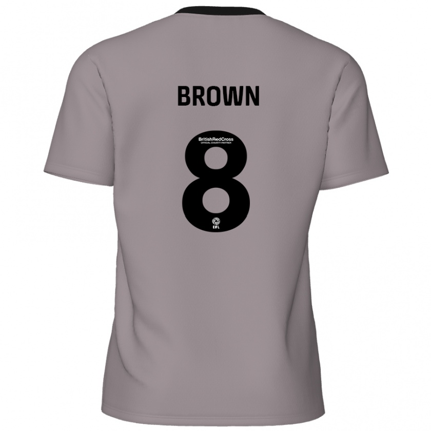 Kandiny Férfi Jordan Brown #8 Szürke Idegenbeli Jersey 2024/25 Mez Póló Ing