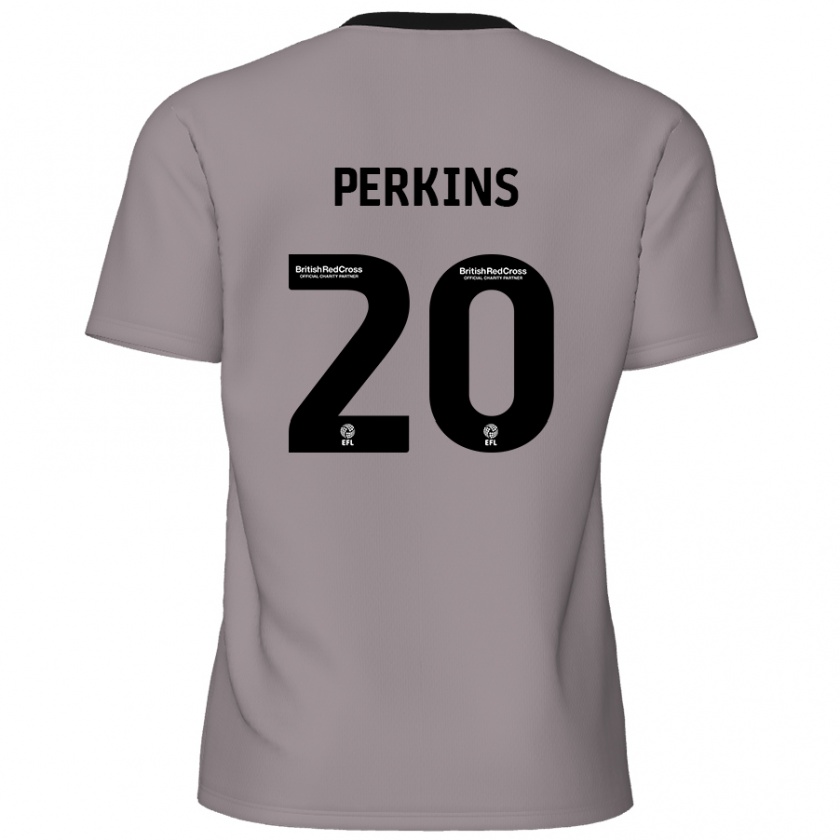 Kandiny Férfi Sonny Perkins #20 Szürke Idegenbeli Jersey 2024/25 Mez Póló Ing