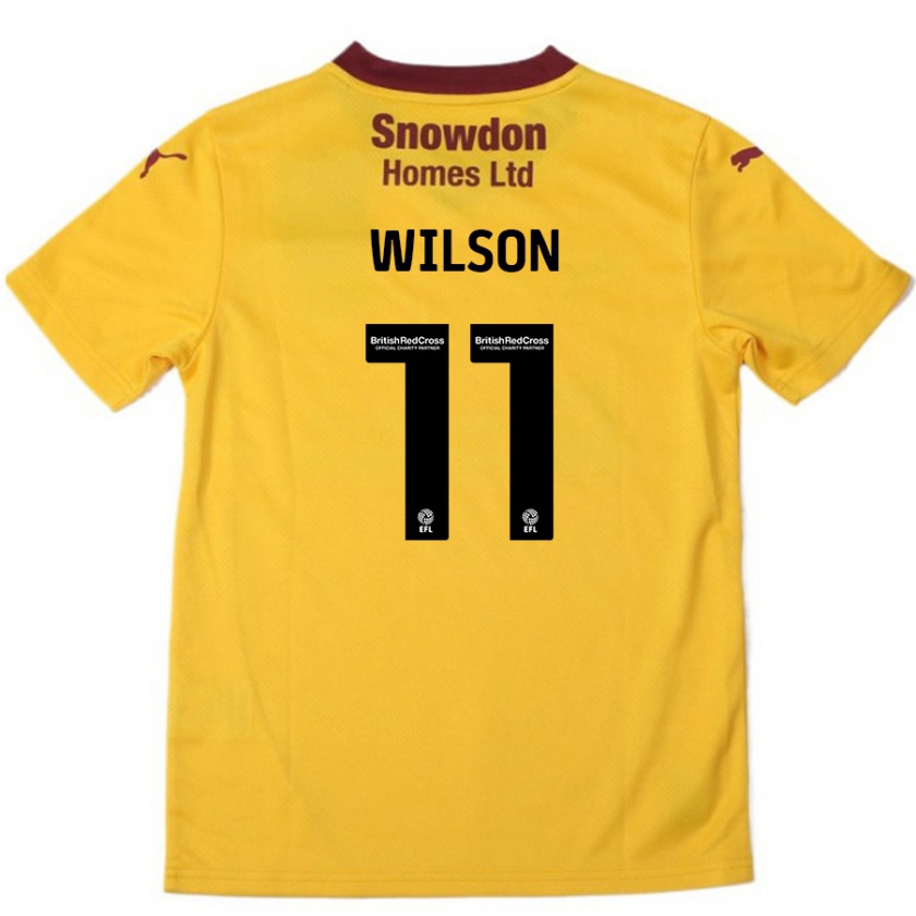 Kandiny Férfi James Wilson #11 Narancssárga Burgundi Idegenbeli Jersey 2024/25 Mez Póló Ing