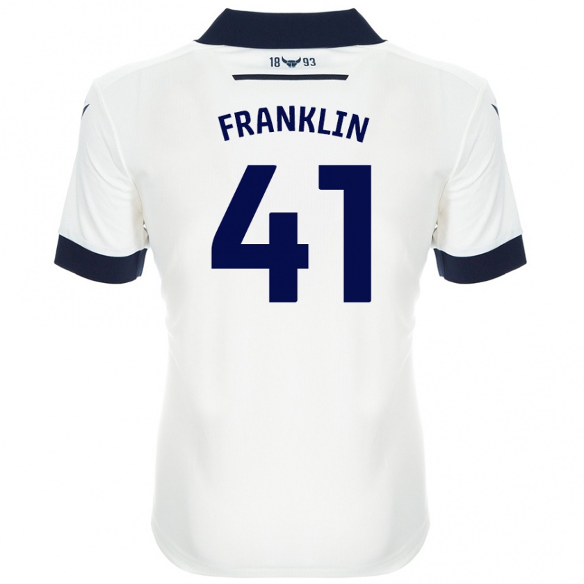 Kandiny Férfi George Franklin #41 Fehér Sötétkék Idegenbeli Jersey 2024/25 Mez Póló Ing