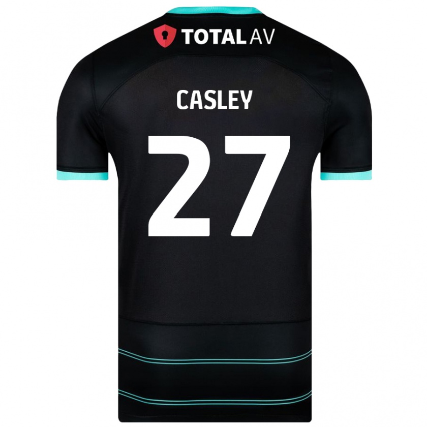 Kandiny Férfi Riva Casley #27 Fekete Idegenbeli Jersey 2024/25 Mez Póló Ing