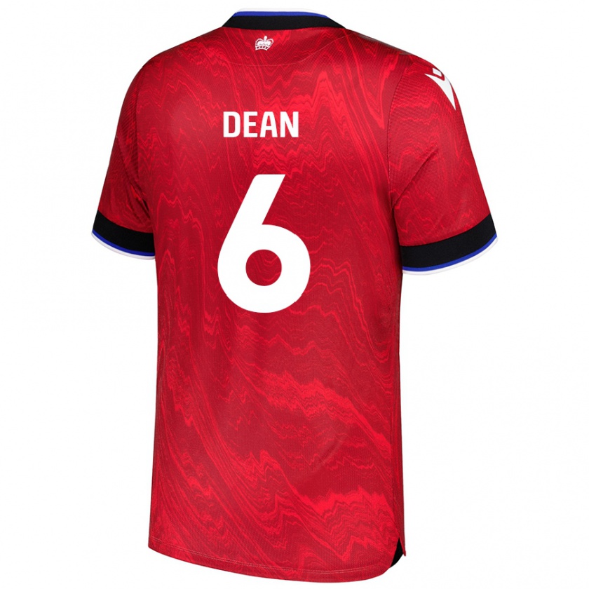 Kandiny Férfi Harlee Dean #6 Piros Fekete Idegenbeli Jersey 2024/25 Mez Póló Ing