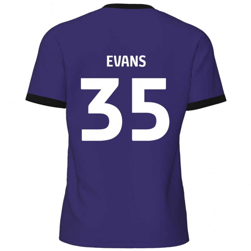 Kandiny Férfi Makise Evans #35 Lila Idegenbeli Jersey 2024/25 Mez Póló Ing