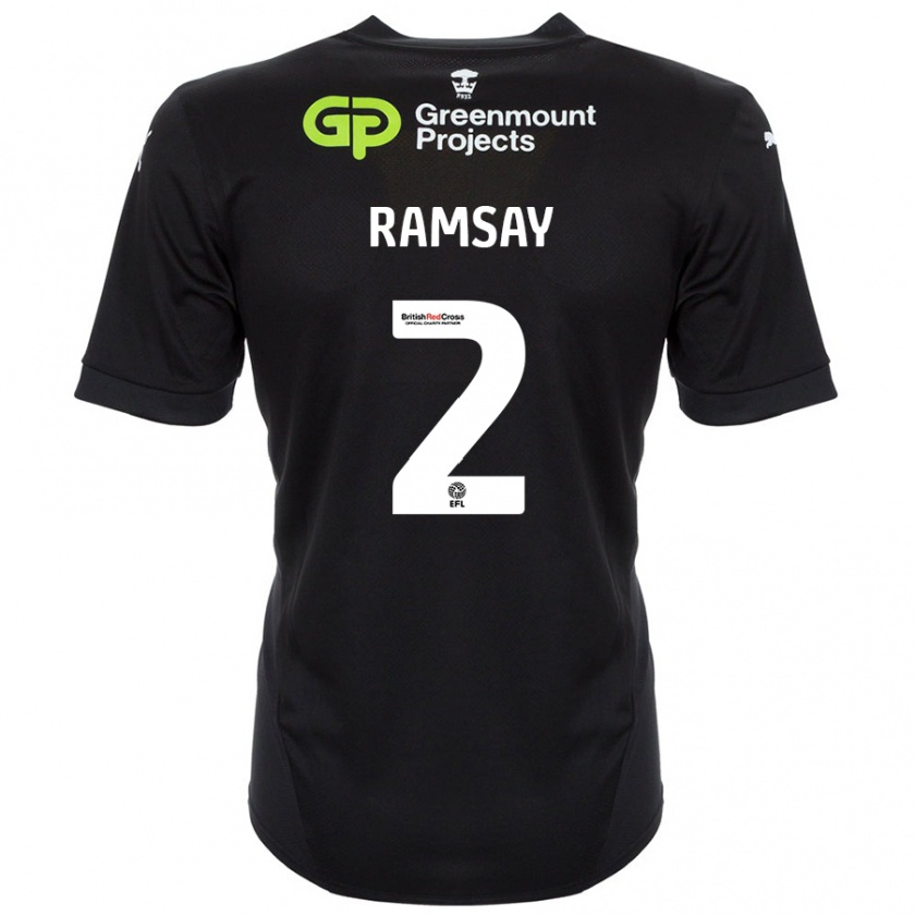 Kandiny Férfi Calvin Ramsay #2 Fekete Idegenbeli Jersey 2024/25 Mez Póló Ing