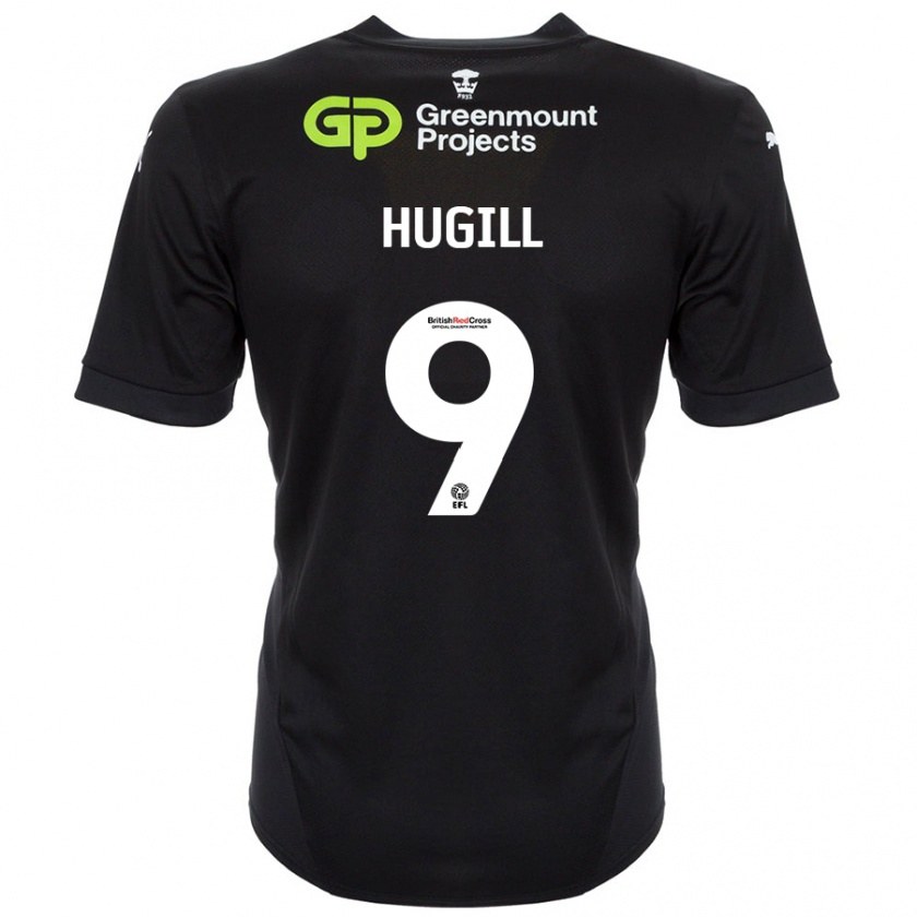 Kandiny Férfi Joe Hugill #9 Fekete Idegenbeli Jersey 2024/25 Mez Póló Ing