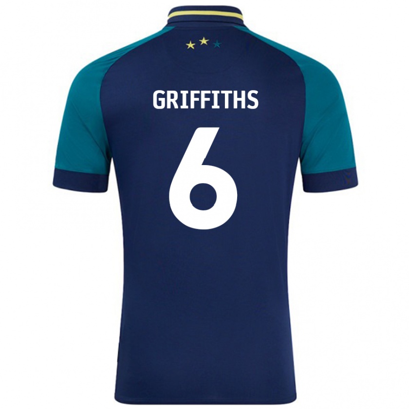 Kandiny Férfi Lauren Griffiths #6 Navy Sötétzöld Idegenbeli Jersey 2024/25 Mez Póló Ing