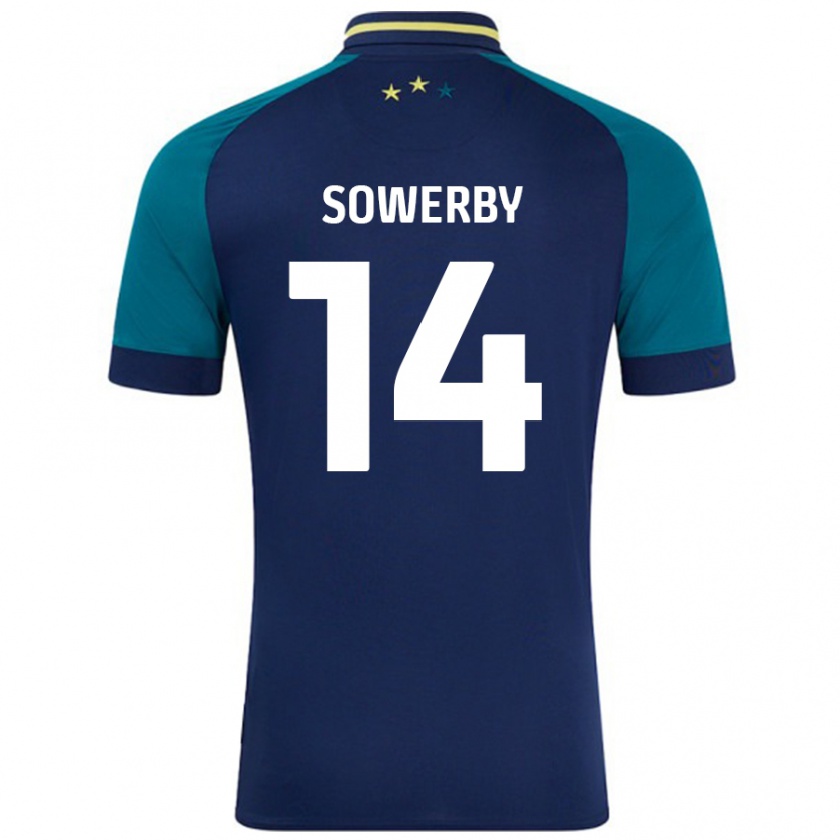 Kandiny Férfi Lucy Sowerby #14 Navy Sötétzöld Idegenbeli Jersey 2024/25 Mez Póló Ing