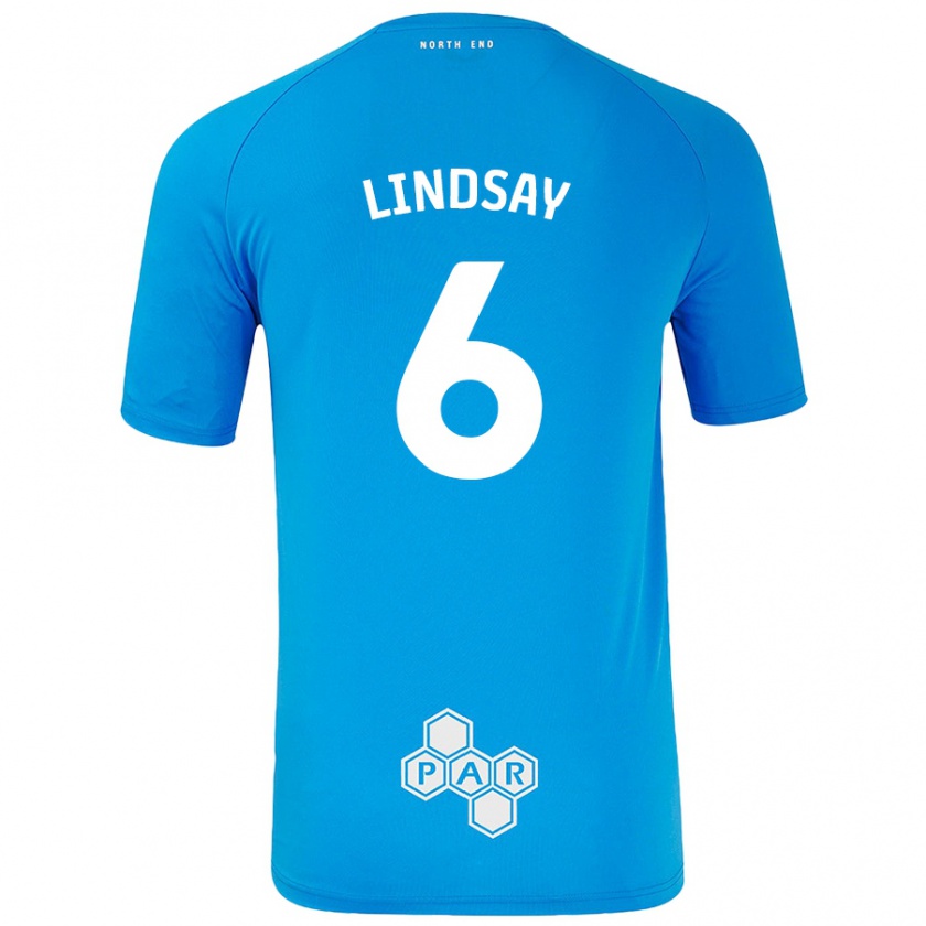 Kandiny Férfi Liam Lindsay #6 Égszínkék Idegenbeli Jersey 2024/25 Mez Póló Ing