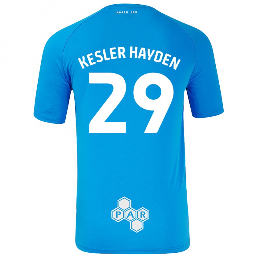 Kandiny Férfi Kaine Kesler-Hayden #29 Égszínkék Idegenbeli Jersey 2024/25 Mez Póló Ing