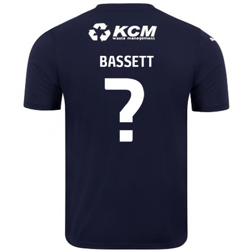 Kandiny Férfi Bassett #0 Sötétkék Idegenbeli Jersey 2024/25 Mez Póló Ing