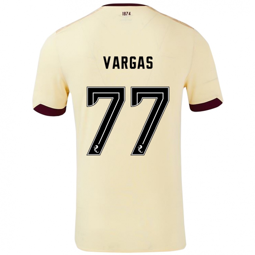 Kandiny Férfi Kenneth Vargas #77 Krémes Bordó Idegenbeli Jersey 2024/25 Mez Póló Ing