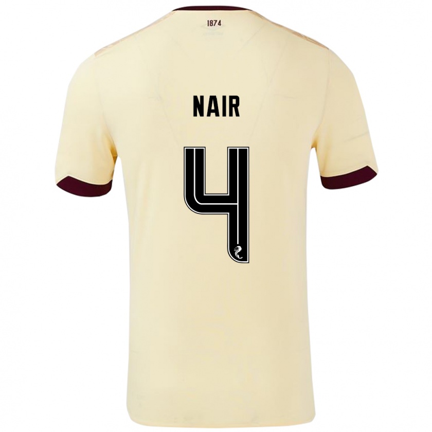 Kandiny Férfi Kenzi Nair #4 Krémes Bordó Idegenbeli Jersey 2024/25 Mez Póló Ing