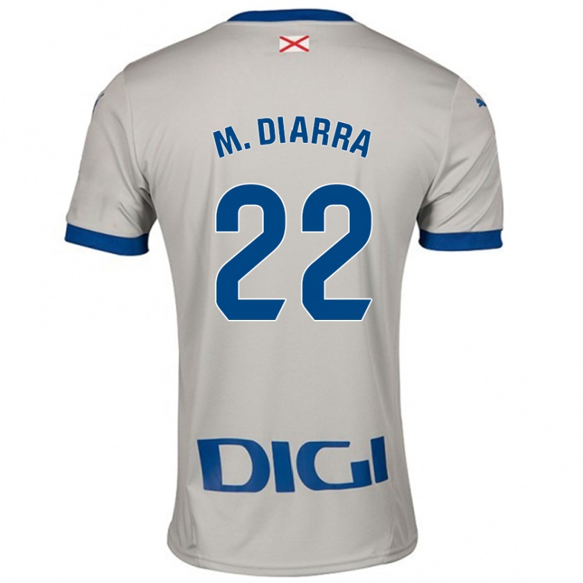 Kandiny Férfi Moussa Diarra #22 Világos Szürke Idegenbeli Jersey 2024/25 Mez Póló Ing