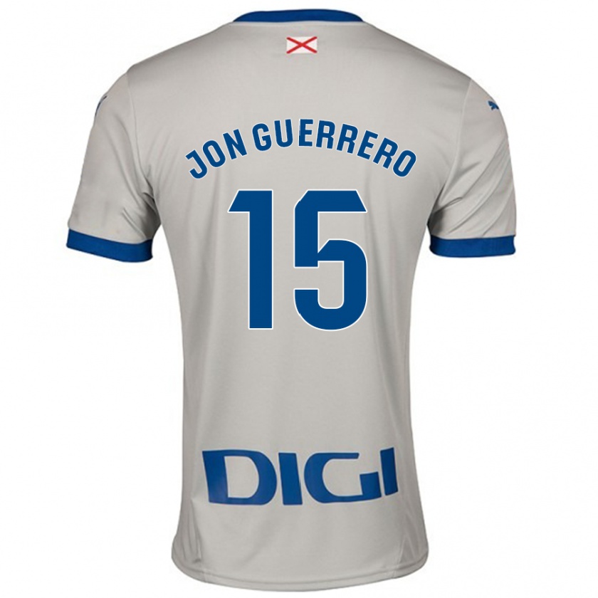 Kandiny Férfi Julen Jon Guerrero #15 Világos Szürke Idegenbeli Jersey 2024/25 Mez Póló Ing