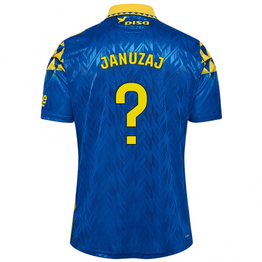 Kandiny Férfi Adnan Januzaj #0 Kék Sárga Idegenbeli Jersey 2024/25 Mez Póló Ing