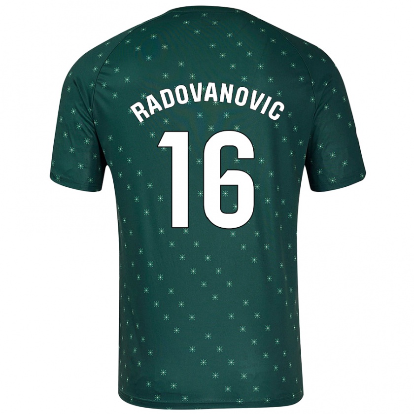 Kandiny Férfi Aleksandar Radovanovic #16 Sötétzöld Idegenbeli Jersey 2024/25 Mez Póló Ing