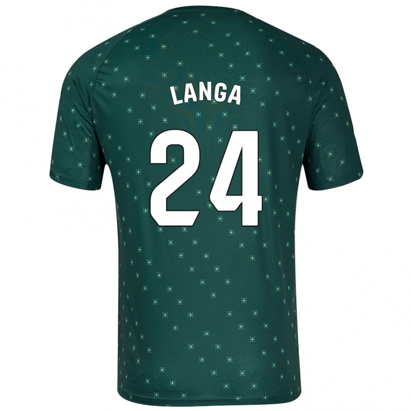 Kandiny Férfi Bruno Langa #24 Sötétzöld Idegenbeli Jersey 2024/25 Mez Póló Ing