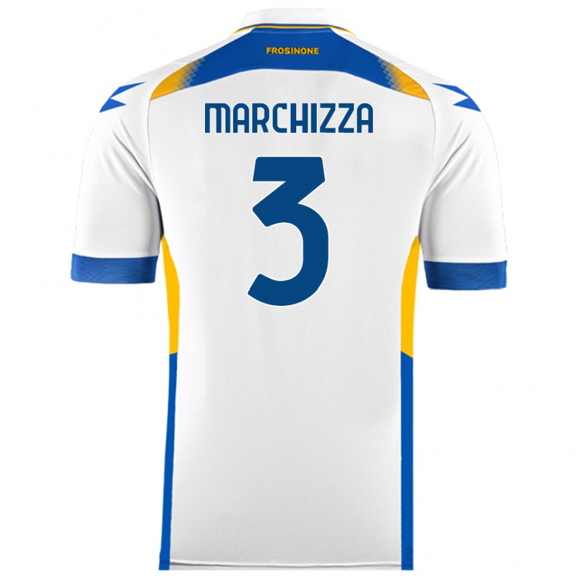 Kandiny Férfi Riccardo Marchizza #3 Fehér Idegenbeli Jersey 2024/25 Mez Póló Ing