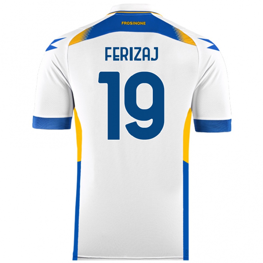 Kandiny Férfi Justin Ferizaj #19 Fehér Idegenbeli Jersey 2024/25 Mez Póló Ing