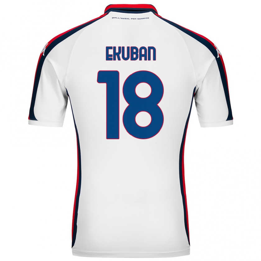 Kandiny Férfi Caleb Ekuban #18 Fehér Idegenbeli Jersey 2024/25 Mez Póló Ing