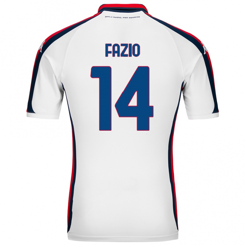 Kandiny Férfi Tommaso Fazio #14 Fehér Idegenbeli Jersey 2024/25 Mez Póló Ing